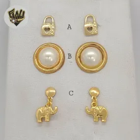 (1-1120) Gold Laminate Earrings - BGF