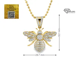 10K gold 1.07 CTW Diamond Bee Charm