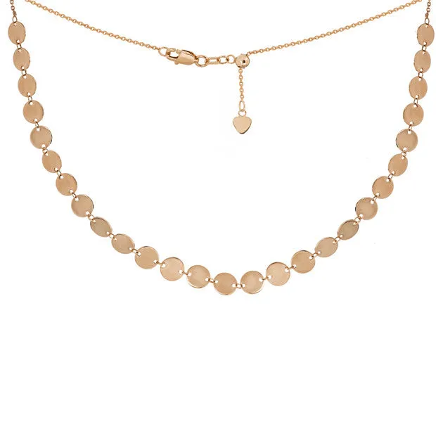 14K SEQUIN DISC CHOKER