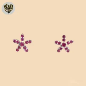 (2-3226-1) 925 Sterling Silver - Flower Stud Earrings.