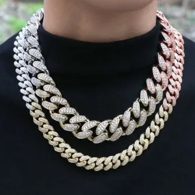 20mm Iced Multi-Color Cuban Chain