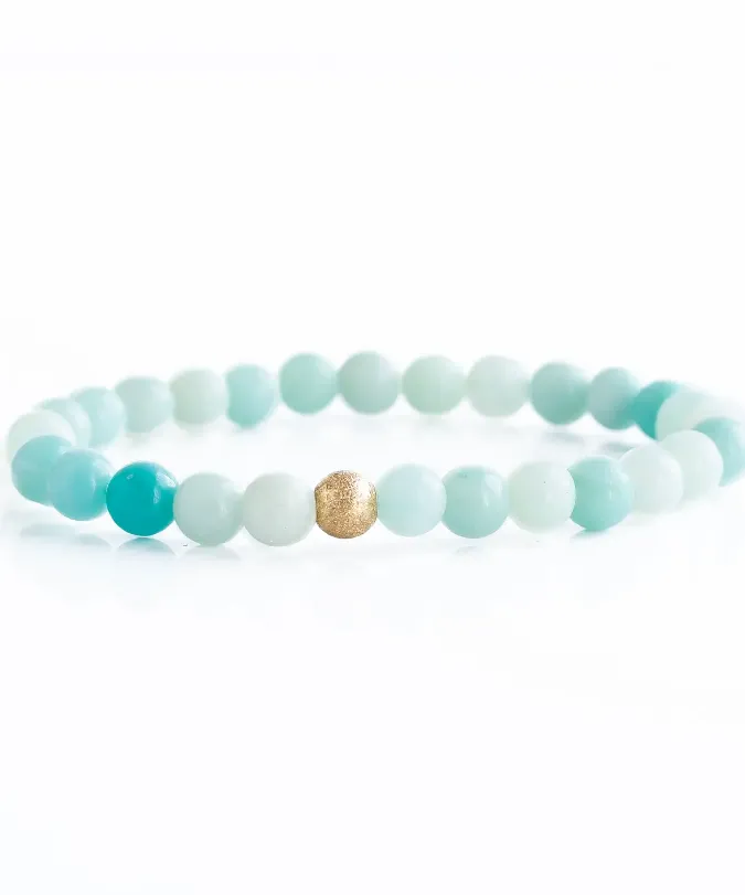 6mm Gemstone Bracelet - Amazonite