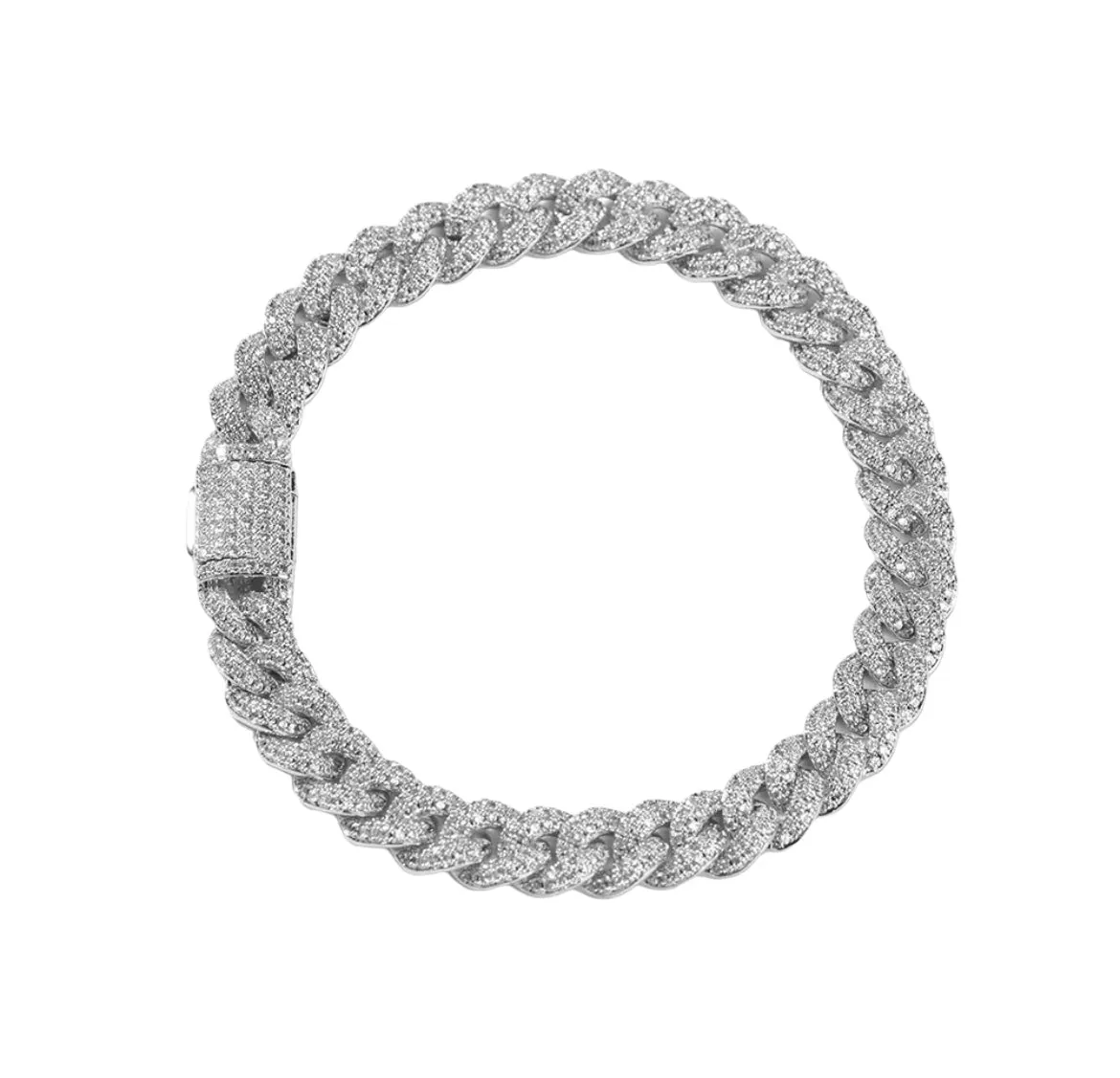 8mm Celestial Diamond Cuban Link Bracelet