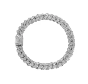 8mm Celestial Diamond Cuban Link Bracelet