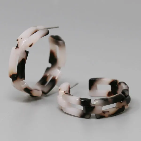 Acetate Linked Hoop Earrings