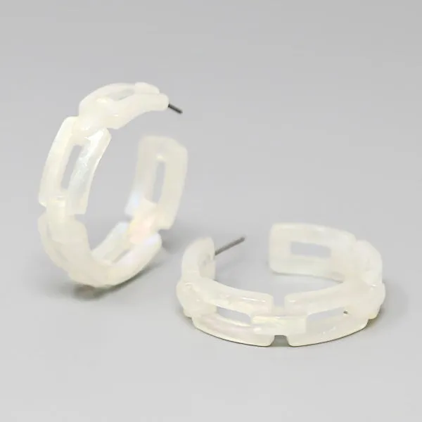 Acetate Linked Hoop Earrings