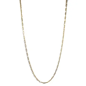 AFJ Gold Collection - Paperclip Chain Necklace, 18k Yellow Gold