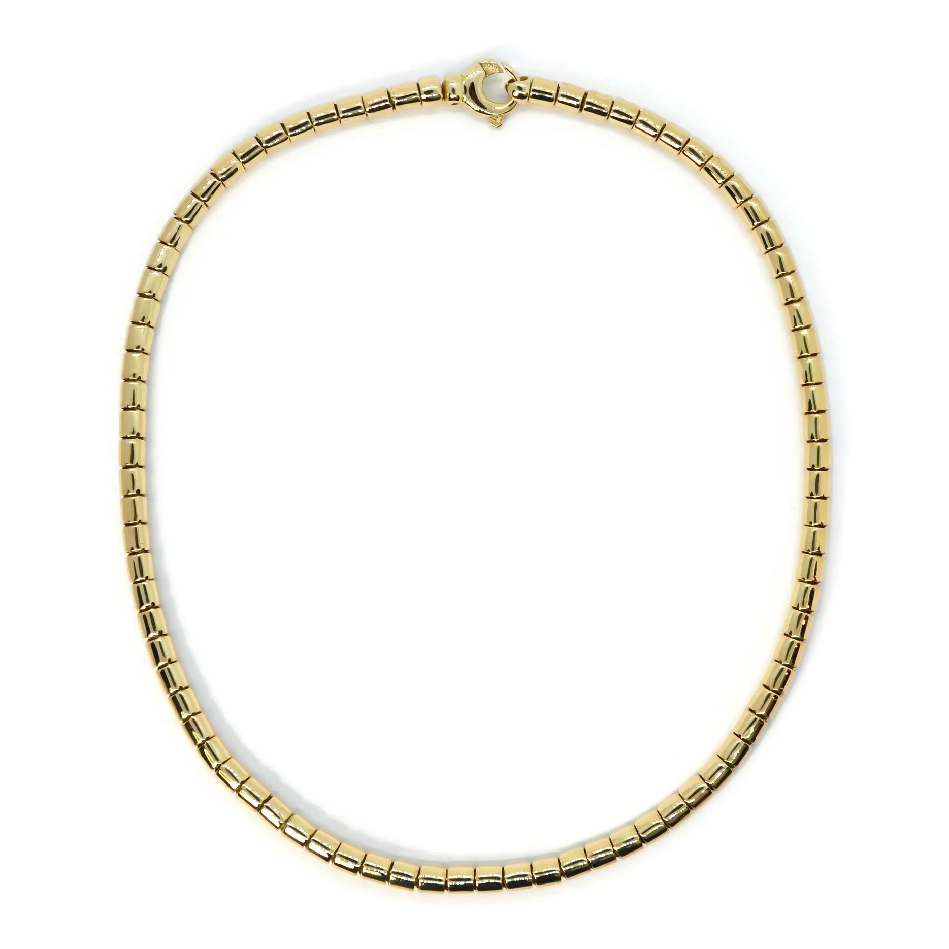 AFJ Gold Collection - Segmented Link Necklace, Yellow Gold