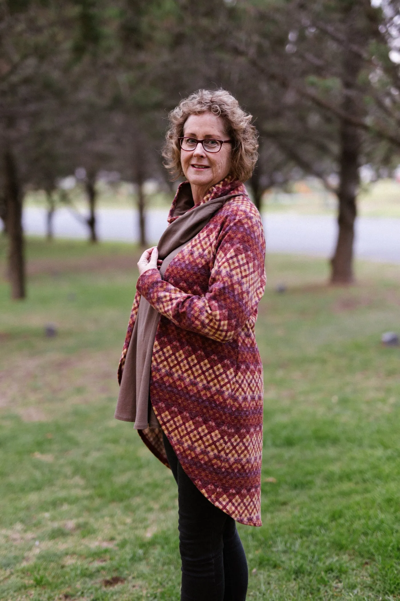 AMARA Midline Jacket in Shiraz Argyle - Last One!