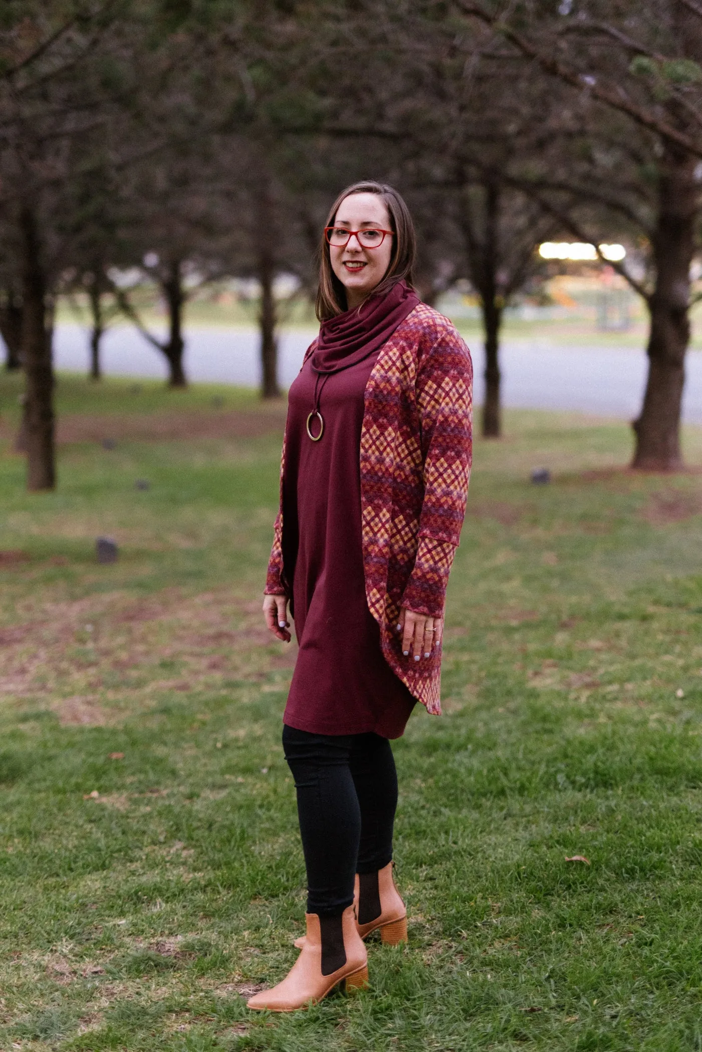 AMARA Midline Jacket in Shiraz Argyle - Last One!