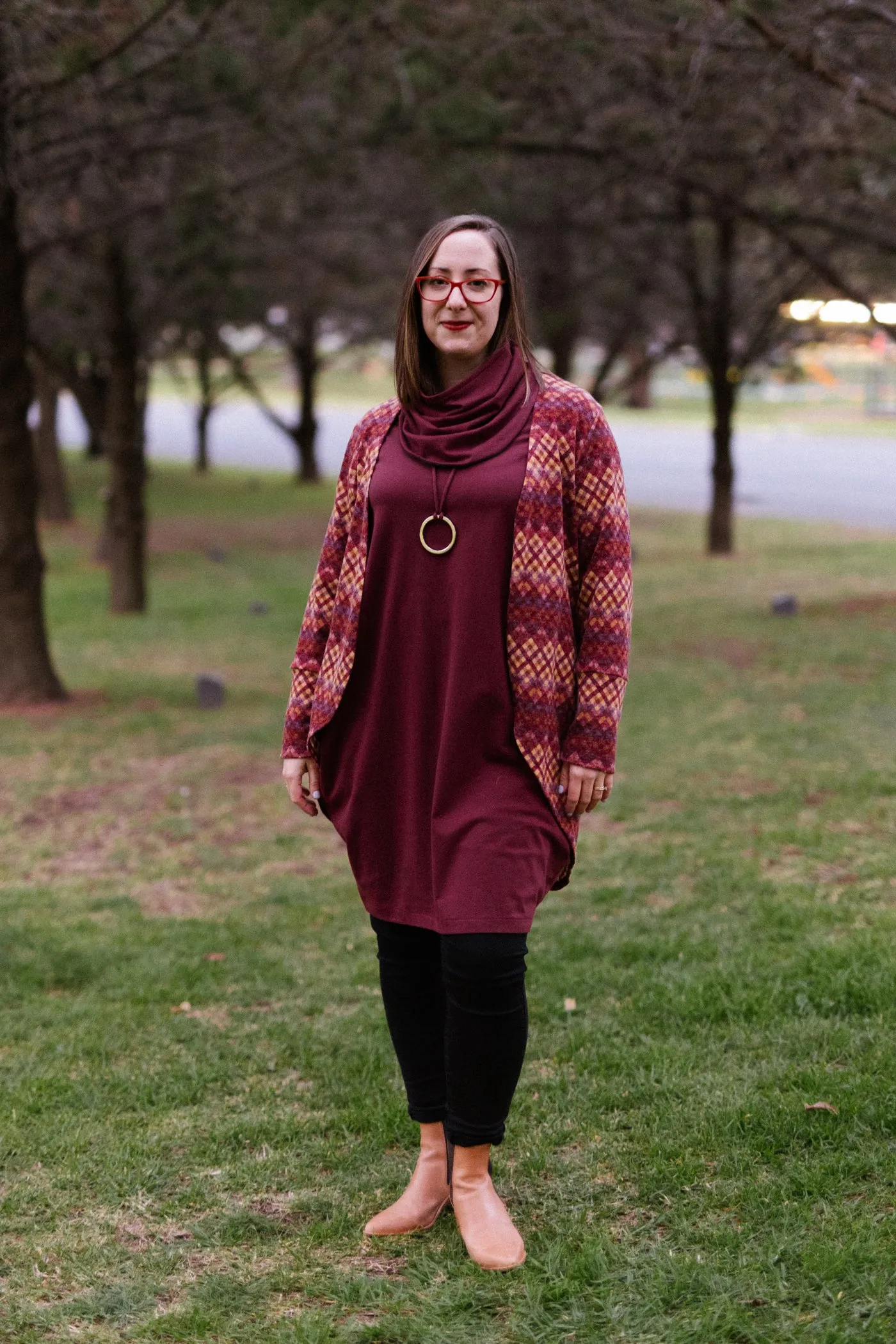 AMARA Midline Jacket in Shiraz Argyle - Last One!