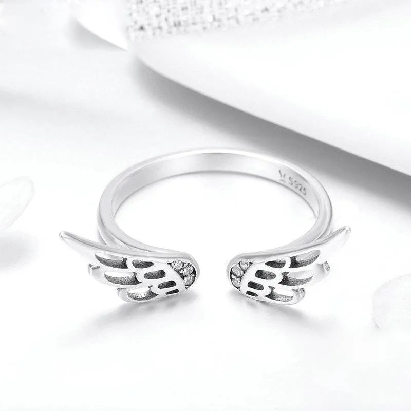 Angel Wings Sterling Silver Ring