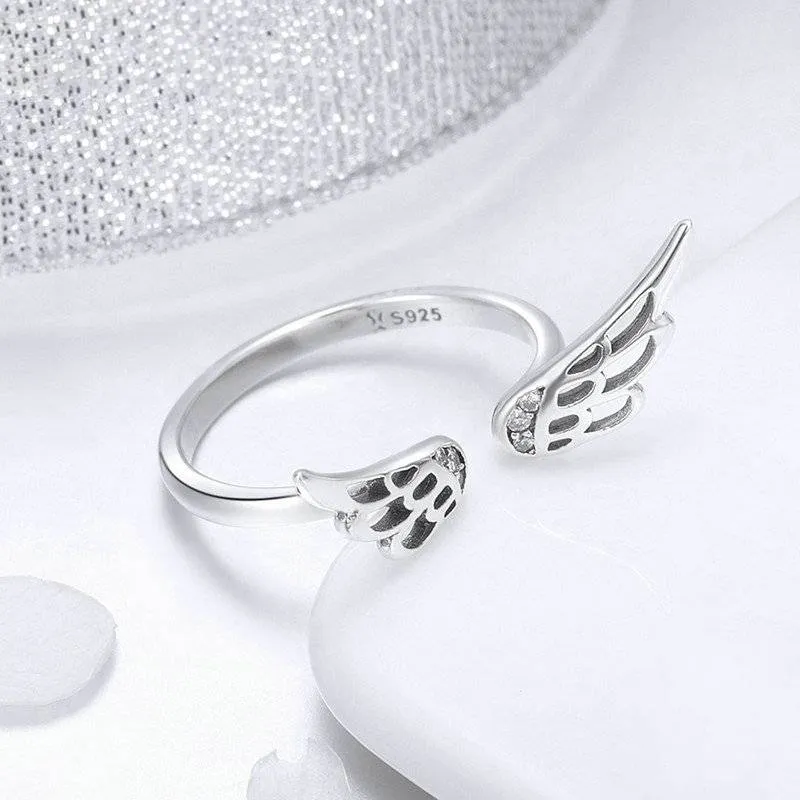 Angel Wings Sterling Silver Ring