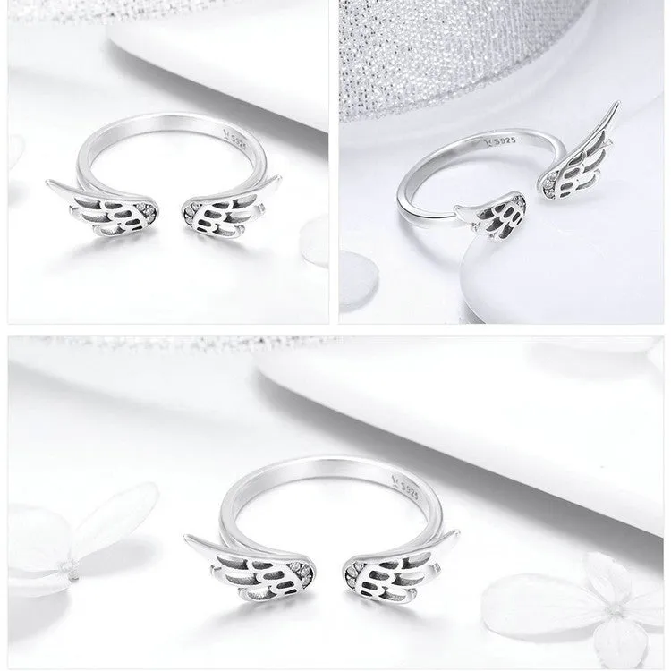 Angel Wings Sterling Silver Ring