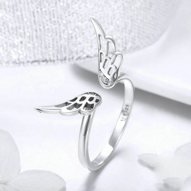 Angel Wings Sterling Silver Ring