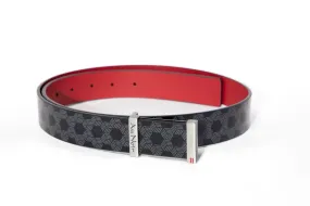 AU NOIR Belt | Targa Brushed Gunmetal Belt, Black