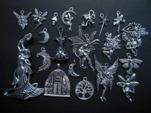 AVBeads Mixed Charms Fairy Charms Silver Metal Charms 3154 20pcs