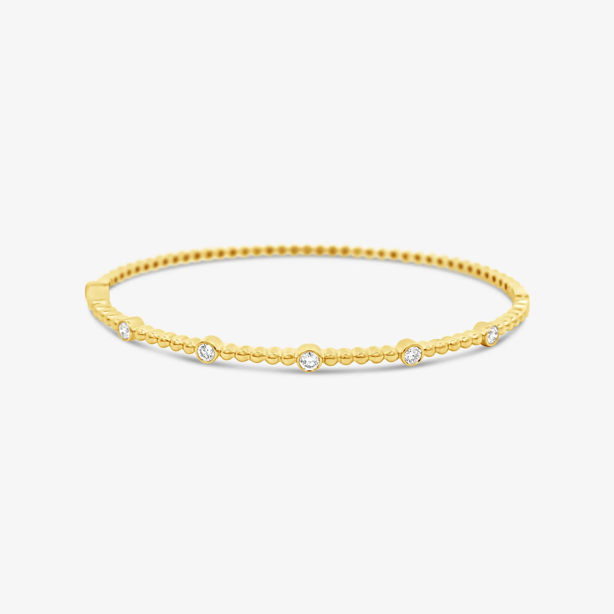 Bead & Diamond Bangle Bracelet