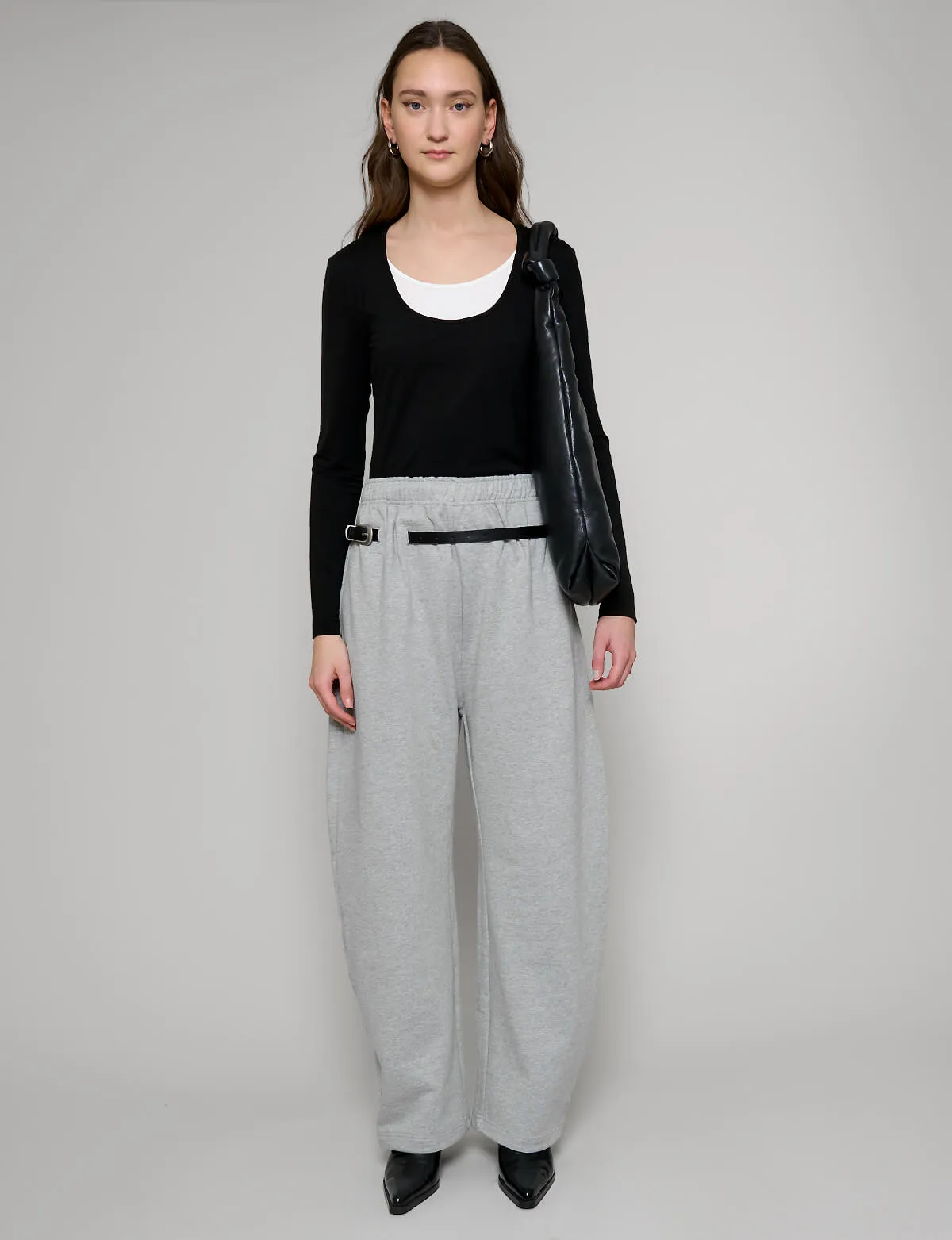 Belted Grey Sweatpants