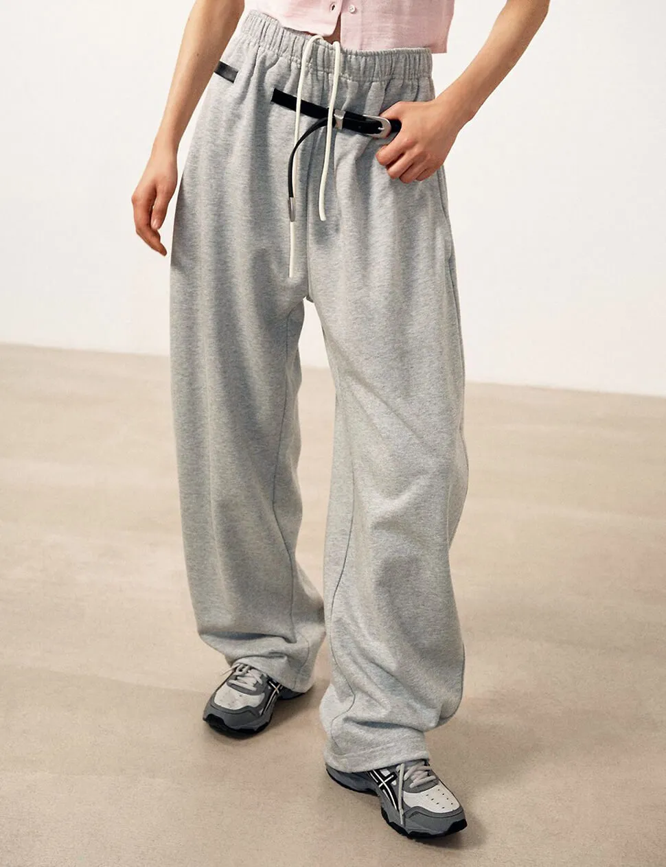 Belted Grey Sweatpants