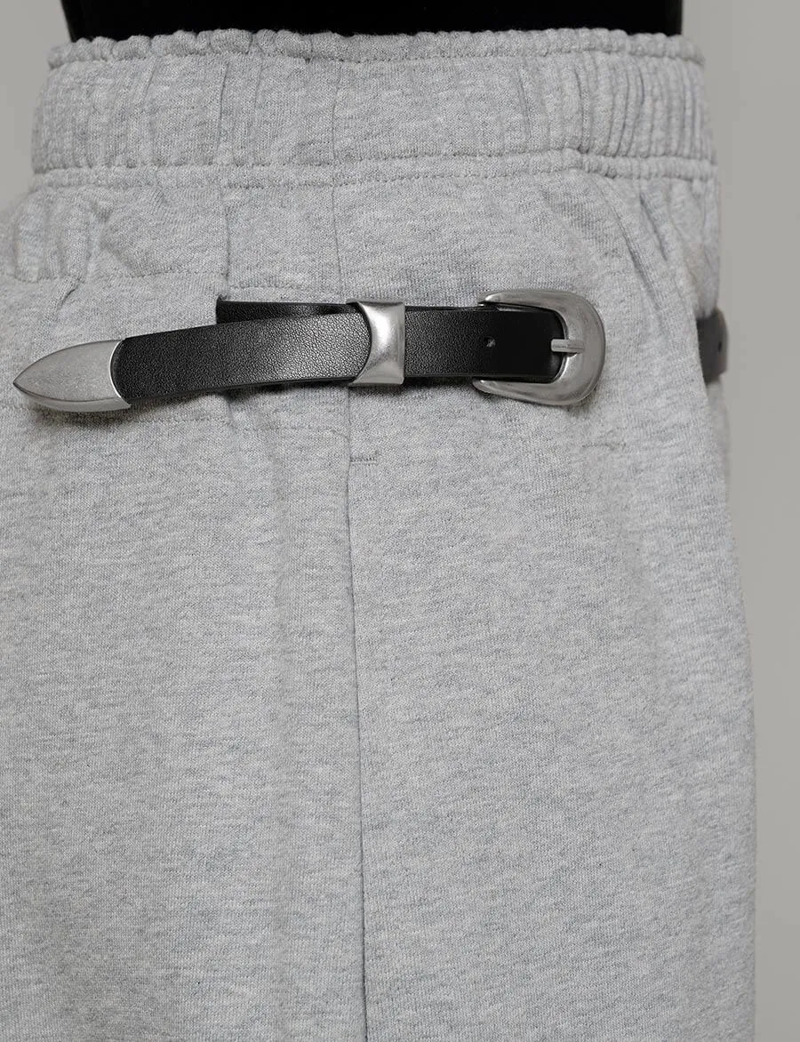 Belted Grey Sweatpants