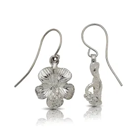 Better Jewelry Hibiscus Earrings .925 Sterling Silver