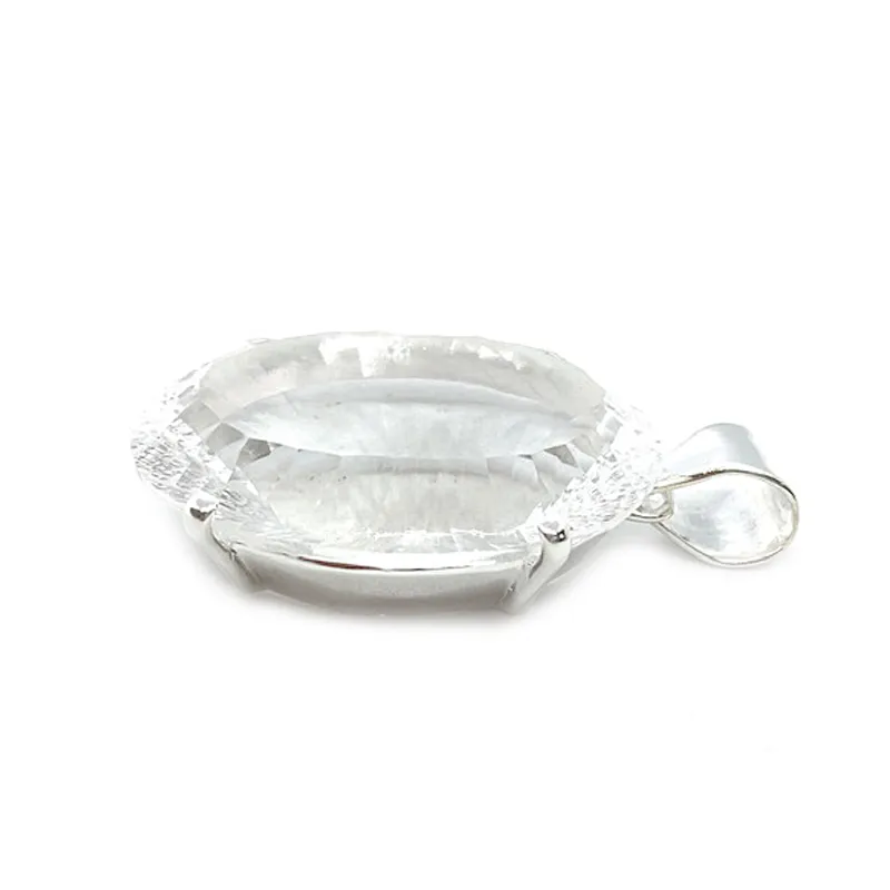 Binita Clear Quartz Oval Pendant