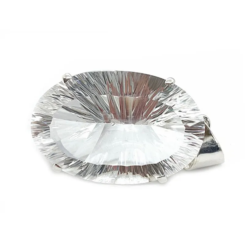 Binita Clear Quartz Oval Pendant