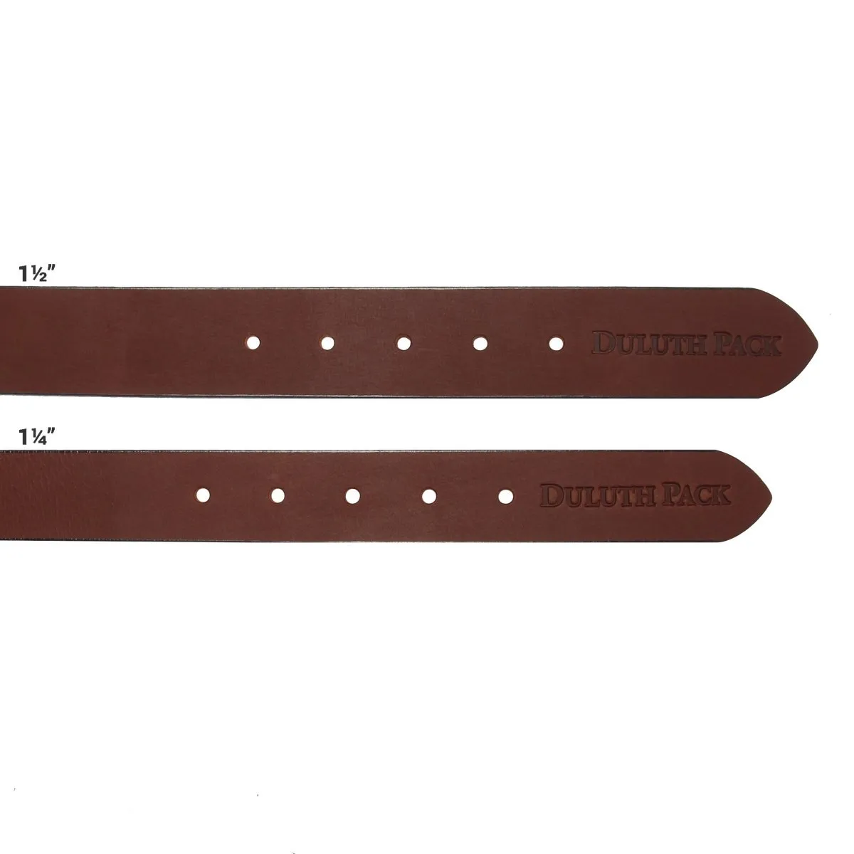 Brown Smooth Leather Belt Made in USA DP-201-BRN- DP-202-BRN-