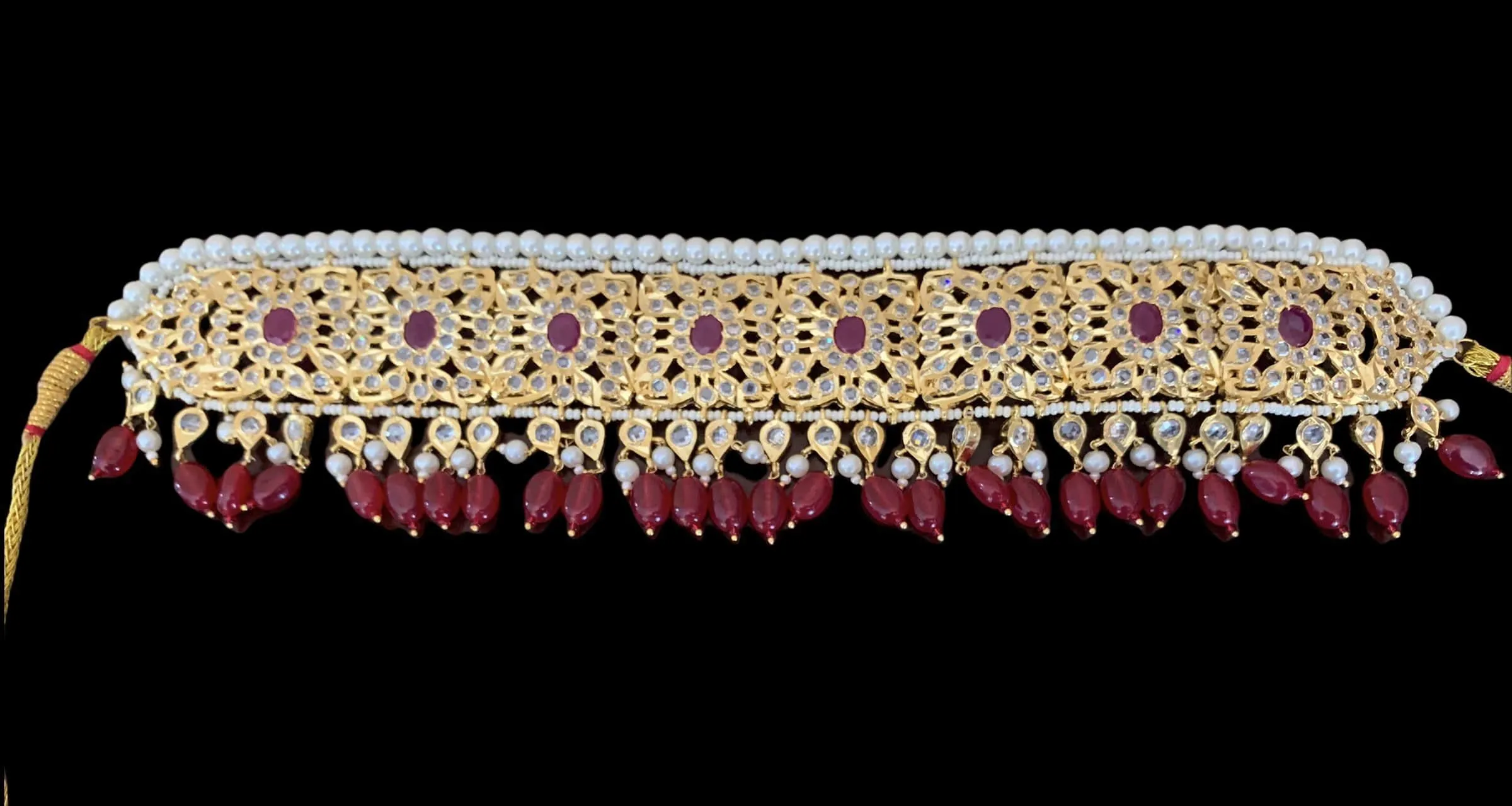 C24 Sabuhi Ruby  hyderabadi choker ( SHIPS IN 4 WEEKS )