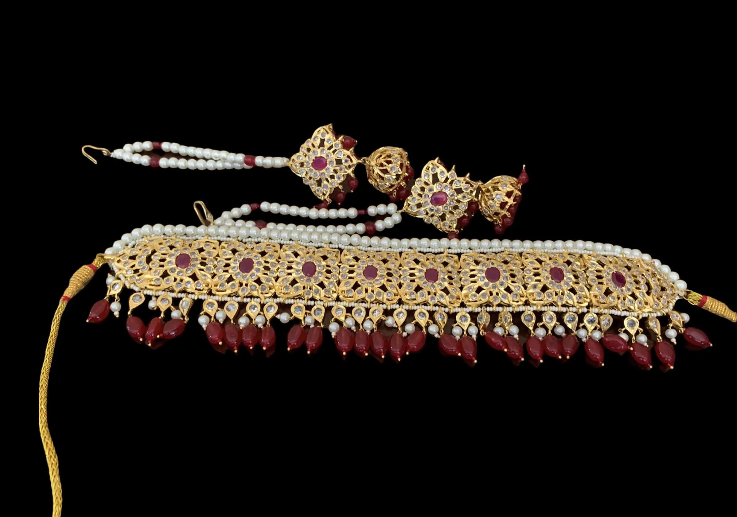 C24 Sabuhi Ruby  hyderabadi choker ( SHIPS IN 4 WEEKS )