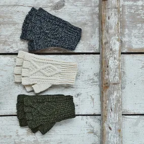 Cable Knit Fingerless Gloves