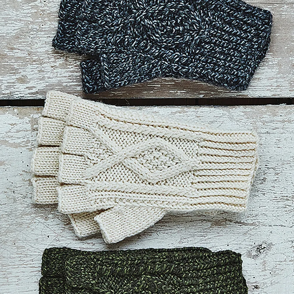 Cable Knit Fingerless Gloves