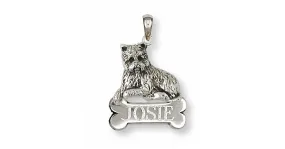 Cairn Terrier Pendant Jewelry Sterling Silver Handmade Dog Pendant CNWT35-NP