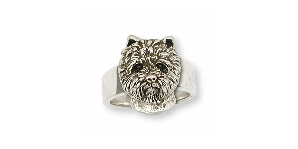 Cairn Terrier Ring Jewelry Sterling Silver Handmade Dog Ring CNWT2-R