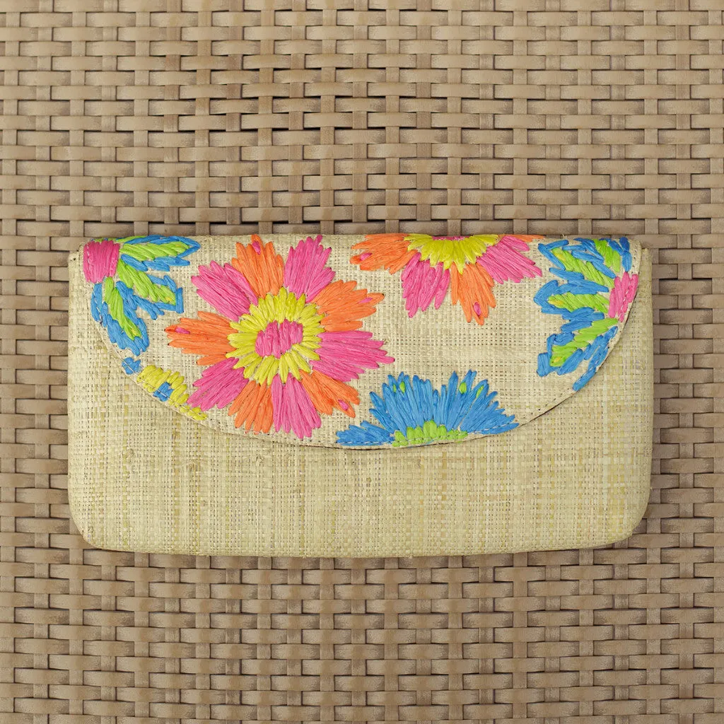 Casey Embroidered Envelope Clutch