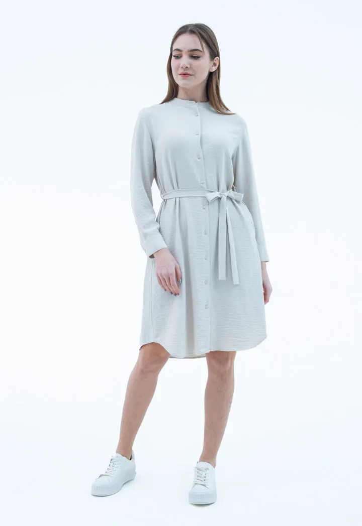 Casual Collared Shirt Dress