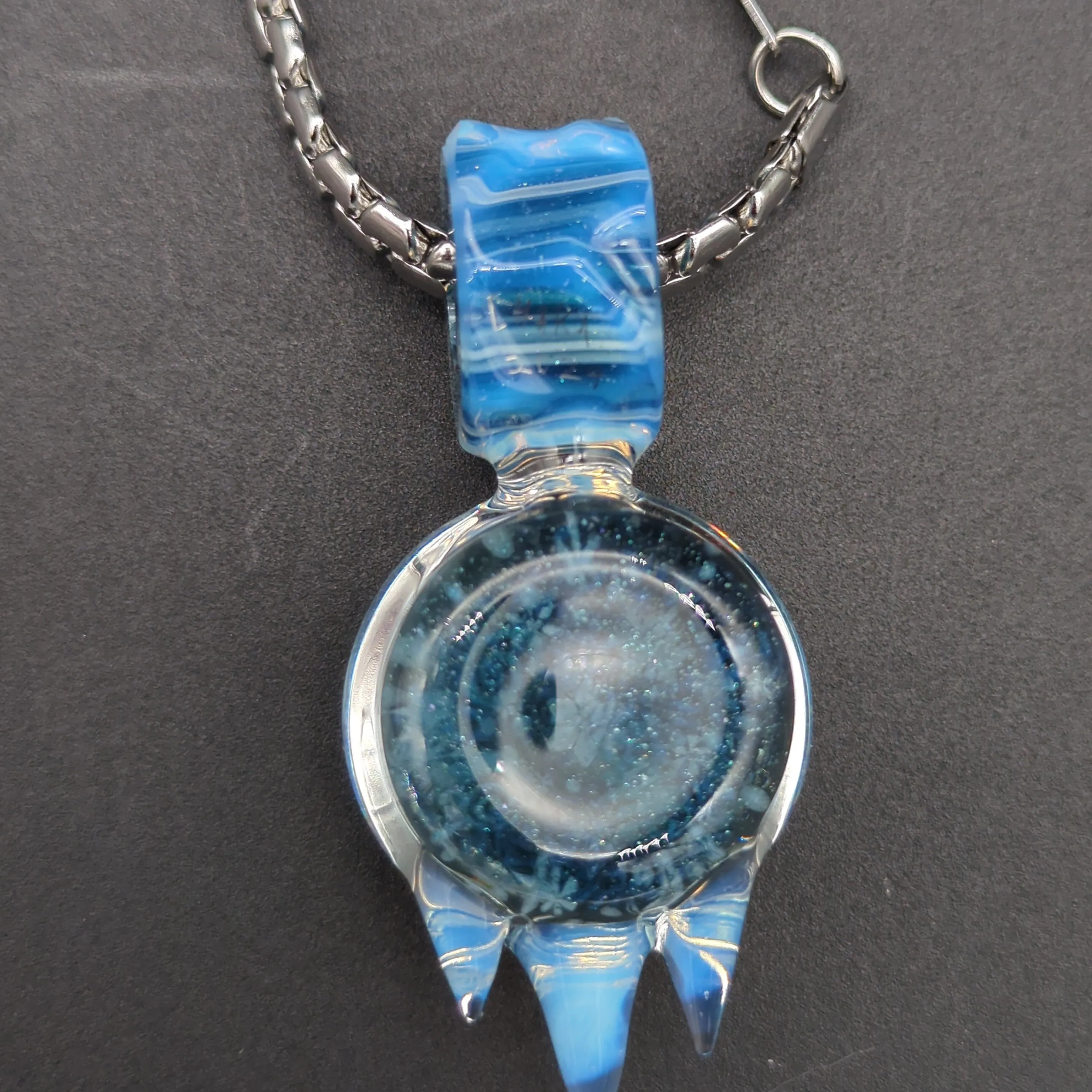 Chaka Glass Blizzard Pendant with Blizzi Bead