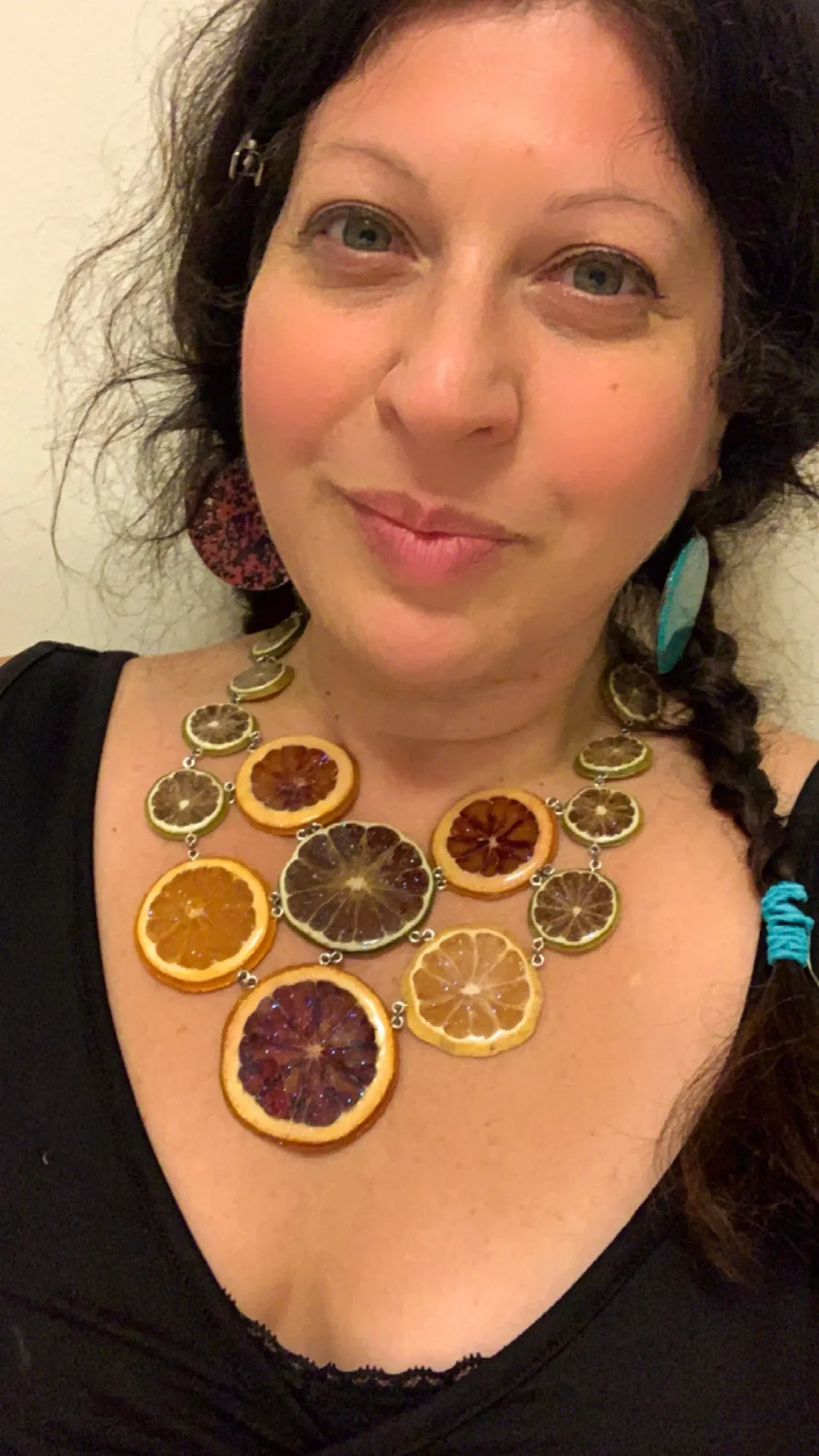 Citrus Slice Statement Necklace