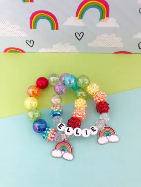 Classic Rainbow Charm Bracelet - Customizable