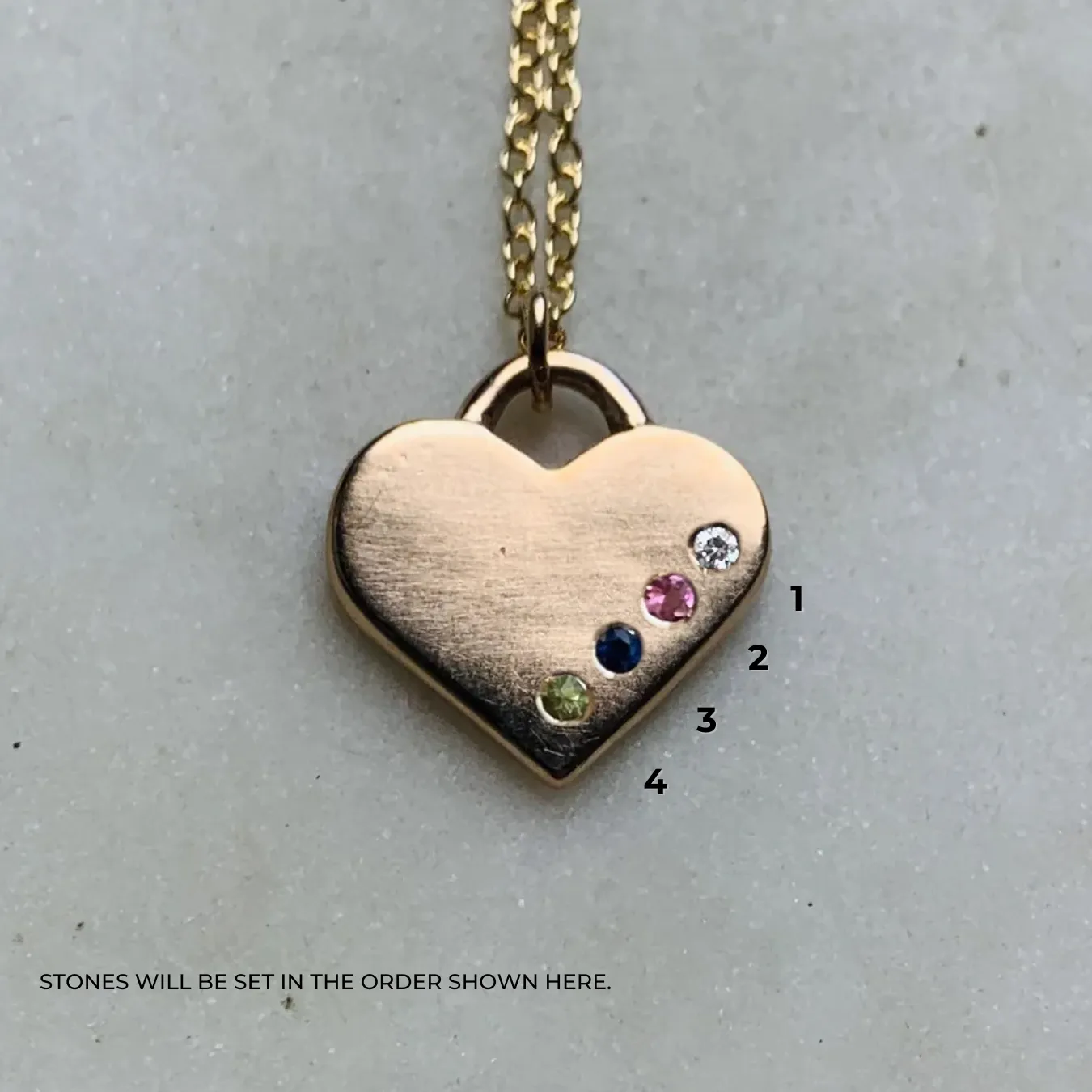 CUSTOMIZE A HEART BIRTHSTONE PENDANT