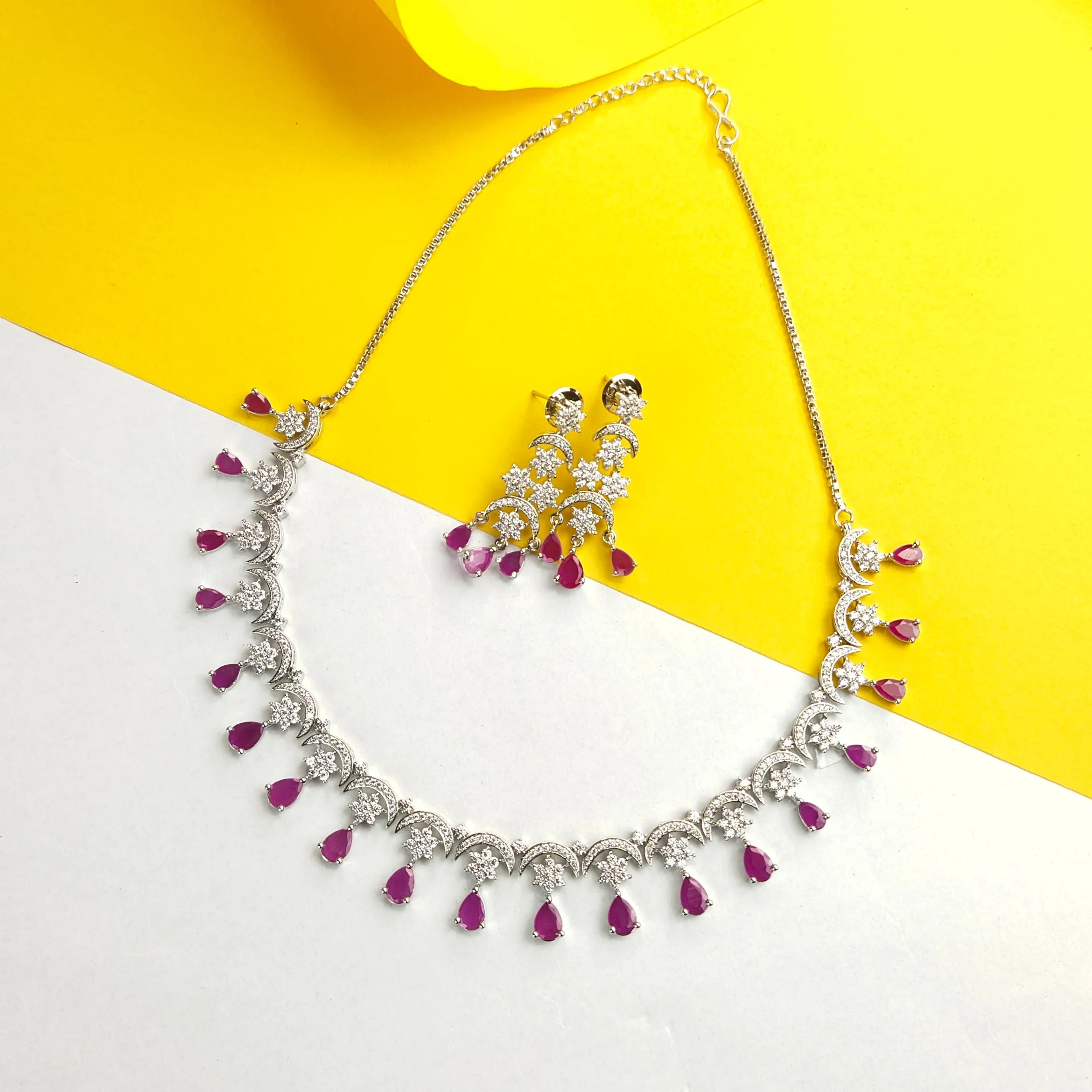 Cz Necklace Set By Asp Fashion Jewellery