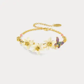 Daffodils & Butterfly Bracelet