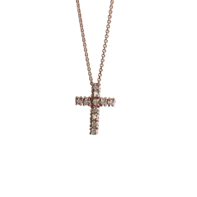 Dainty Rose Gold Cross Necklace