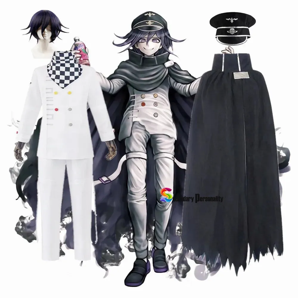 Danganronpa V3 Kokichi Oma Uniform Scarf Cloak Anime Cosplay Costume President Oma Cosplay Cloak