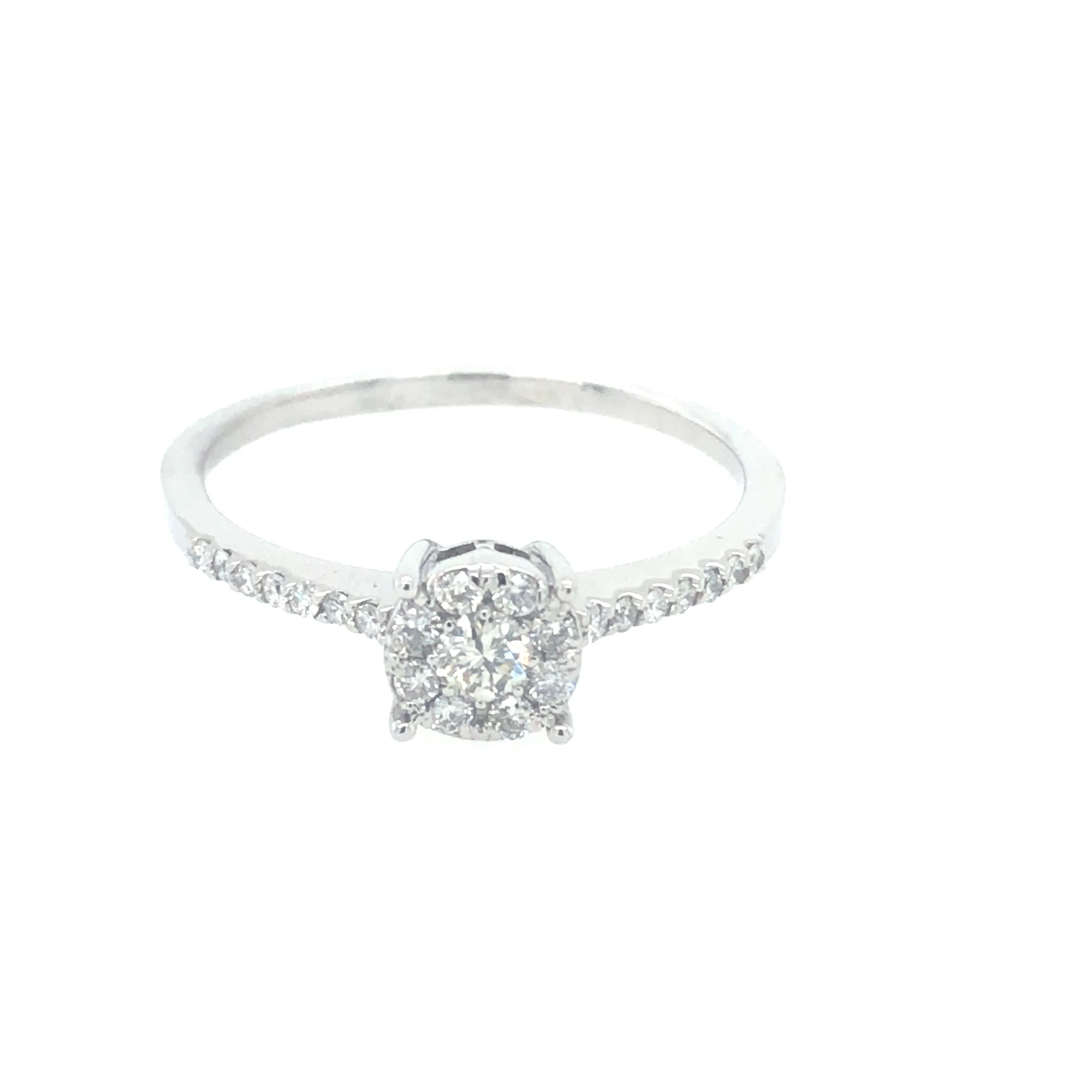 Diamond Engagement Ring 0.86 ct tw 14K White Gold DENG005