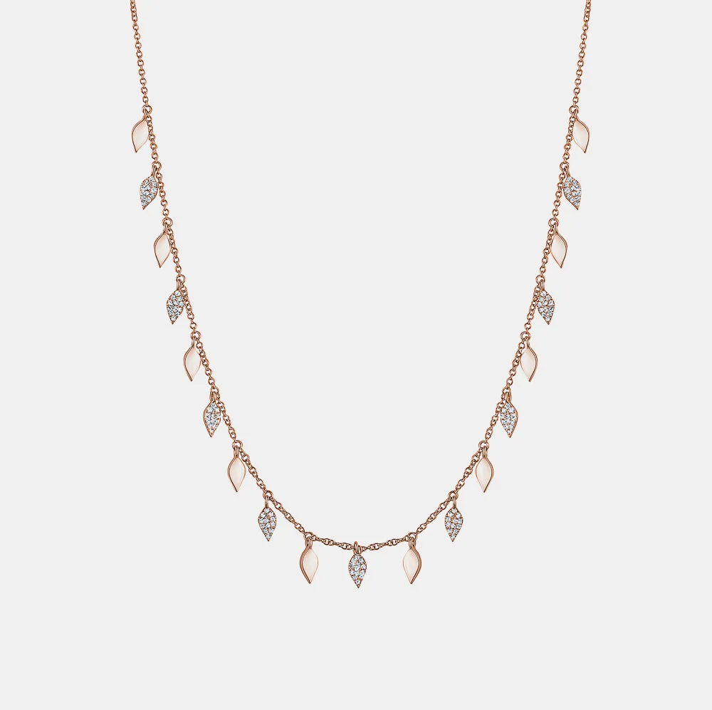 Diamond Leaf Necklace