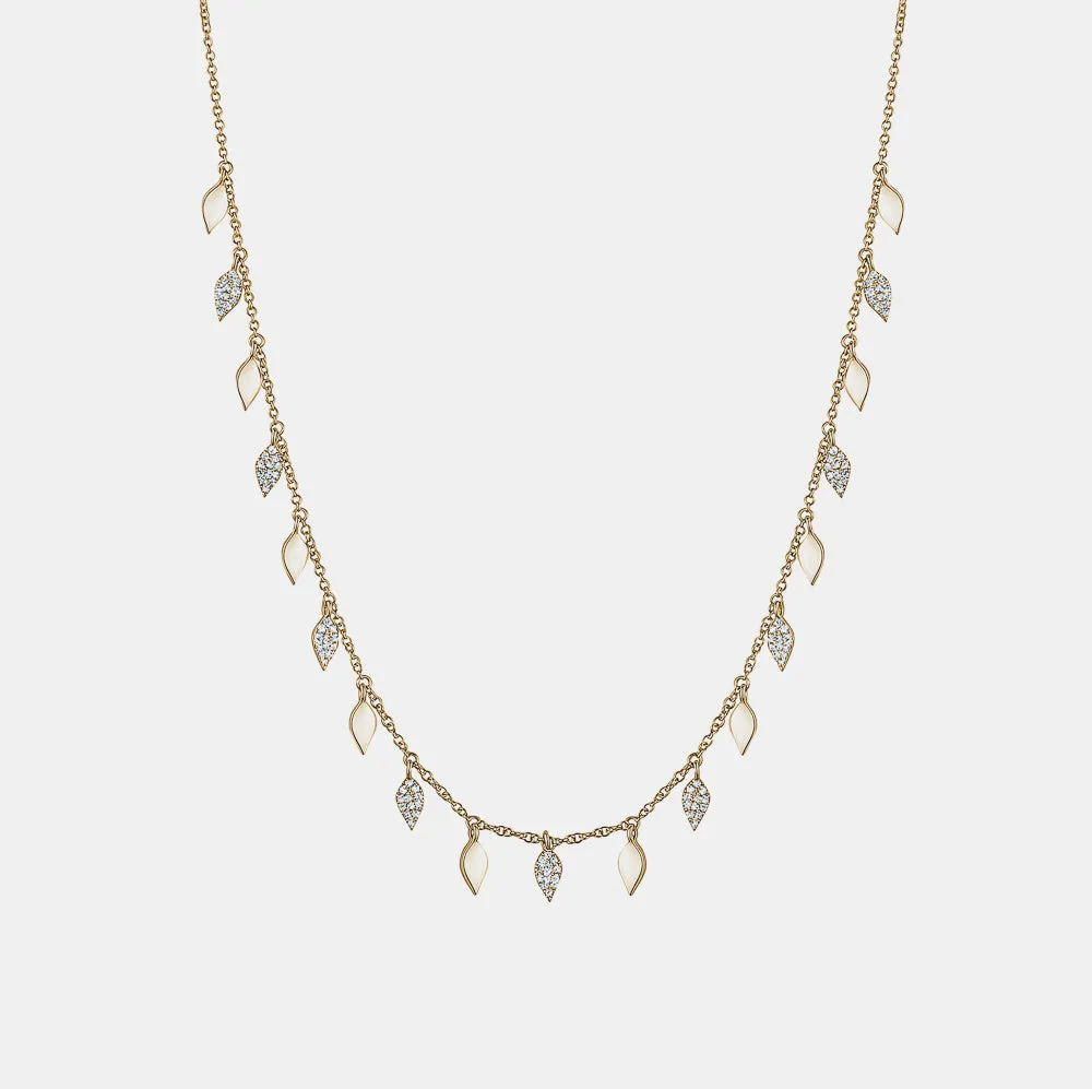 Diamond Leaf Necklace