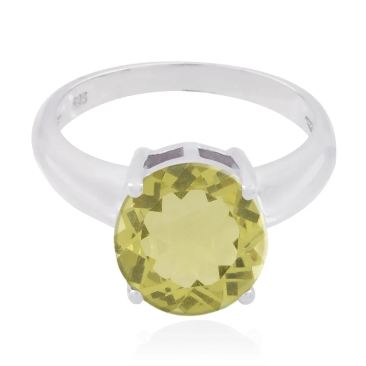 Drop-Dead Stone Lemon Quartz Silver Ring Traci Lynn Fashion Jewelry