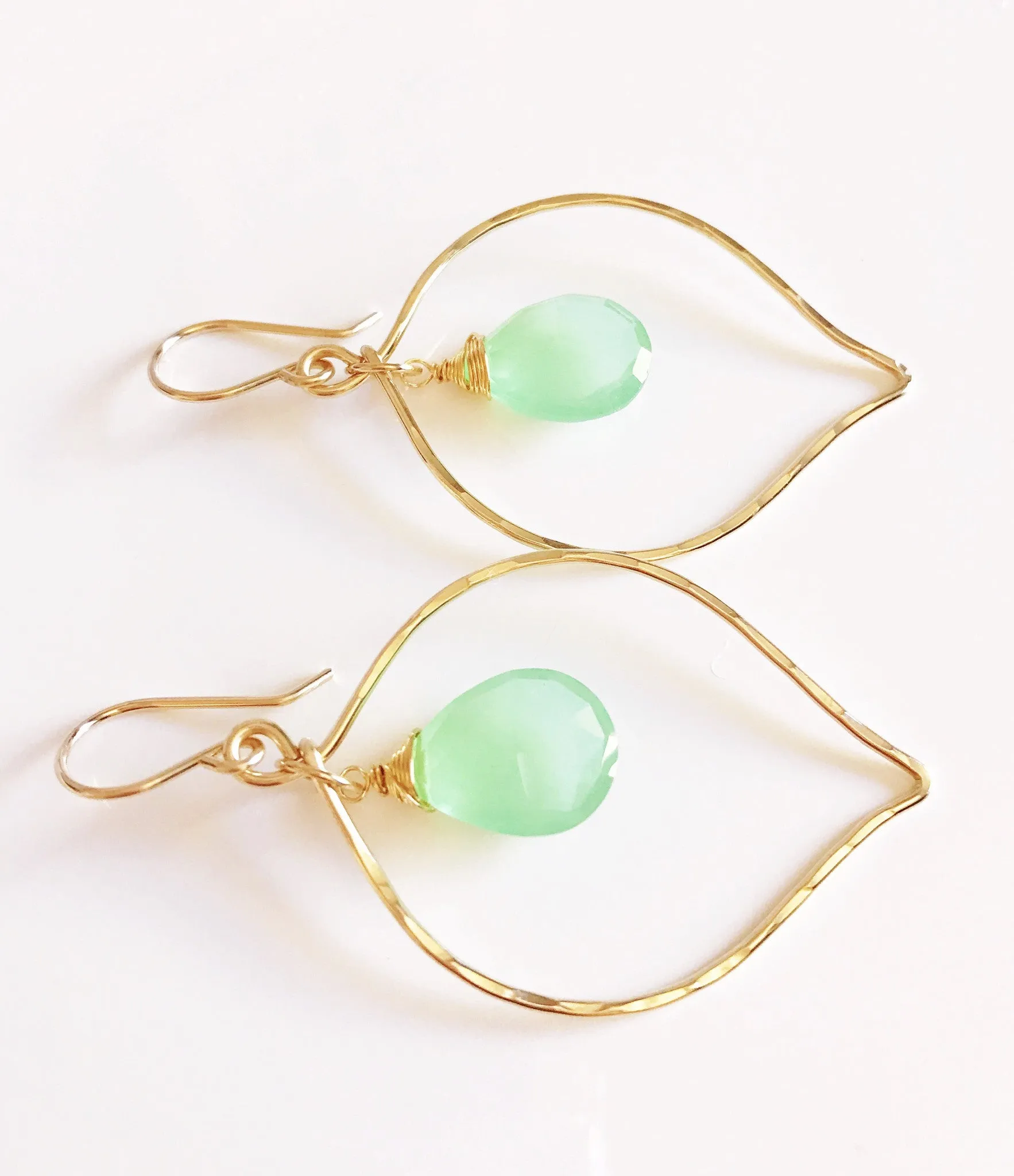 Earrings Doree - mint chalcedony (E347)